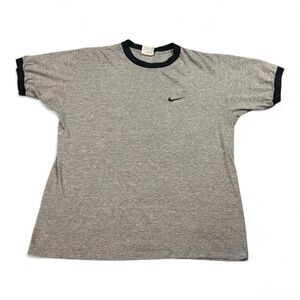 Nike Men's Grey and Navy T-shirt
